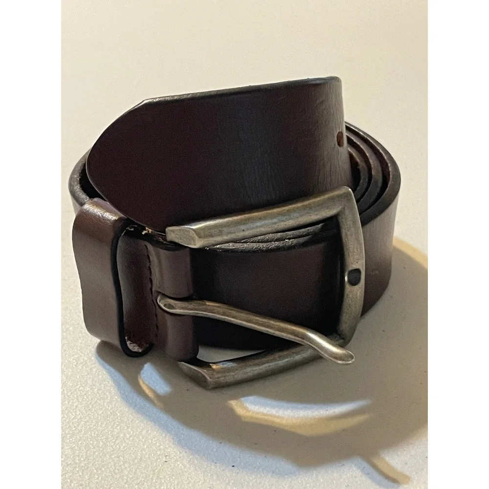 Levi's‎ Leather Belt Women L 38-40 Brown Silver Buckle Casual Accessory